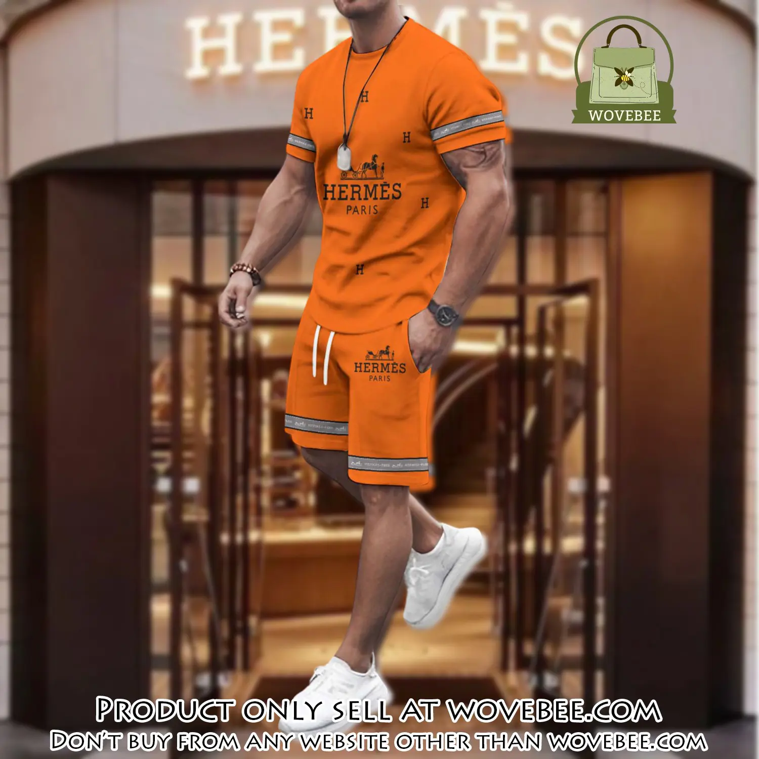 Hermes combo unisex tshirt & short limited luxury outfit cts1106 wvb0316586